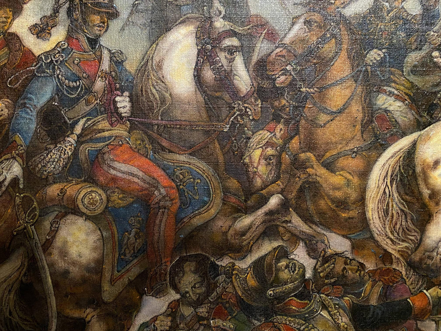 Oil painting Napoleon at Wagram Litvinov Oleg Arkad'yevich