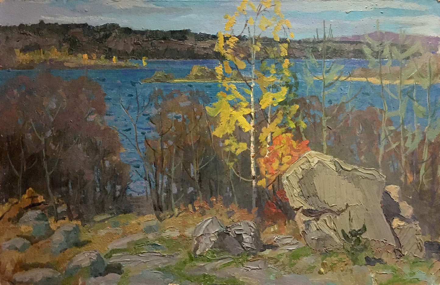 Oil painting By the river Korostelev Vladimir Alexandrovich