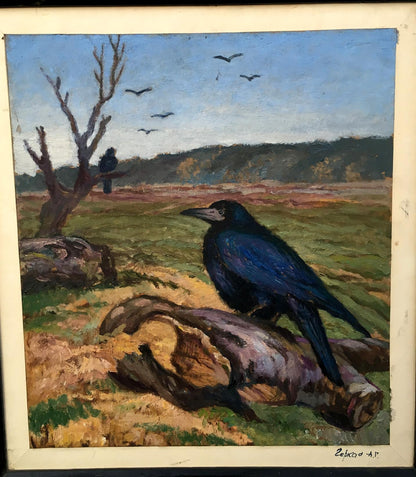Oil painting Crows Cherkas A.G.