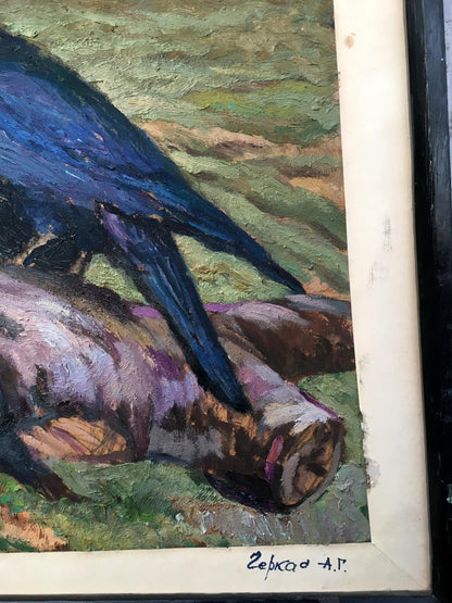 Oil painting Crows Cherkas A.G.