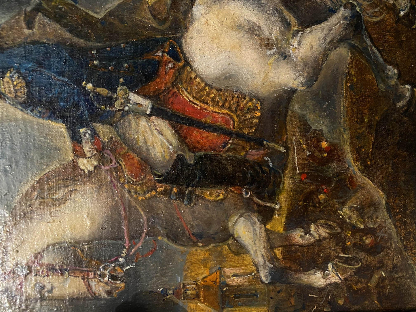 Oil painting Portrait of Napoleon on horseback Oleg Litvinov
