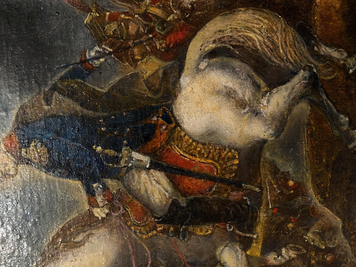 Oil painting Portrait of Napoleon on horseback Oleg Litvinov