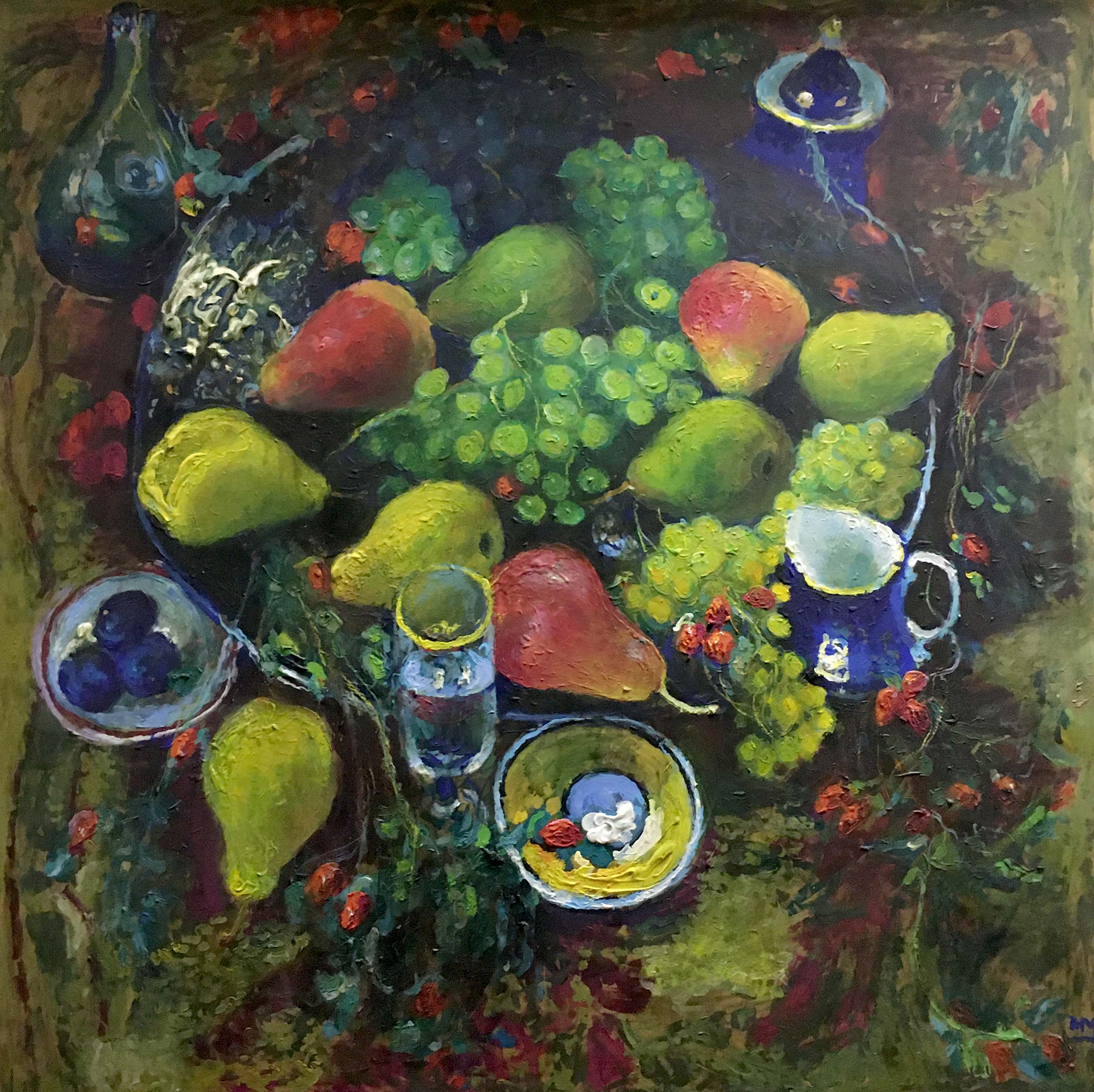 Oil painting Fruit on the table  Maksimenko Nikolay Antonovich