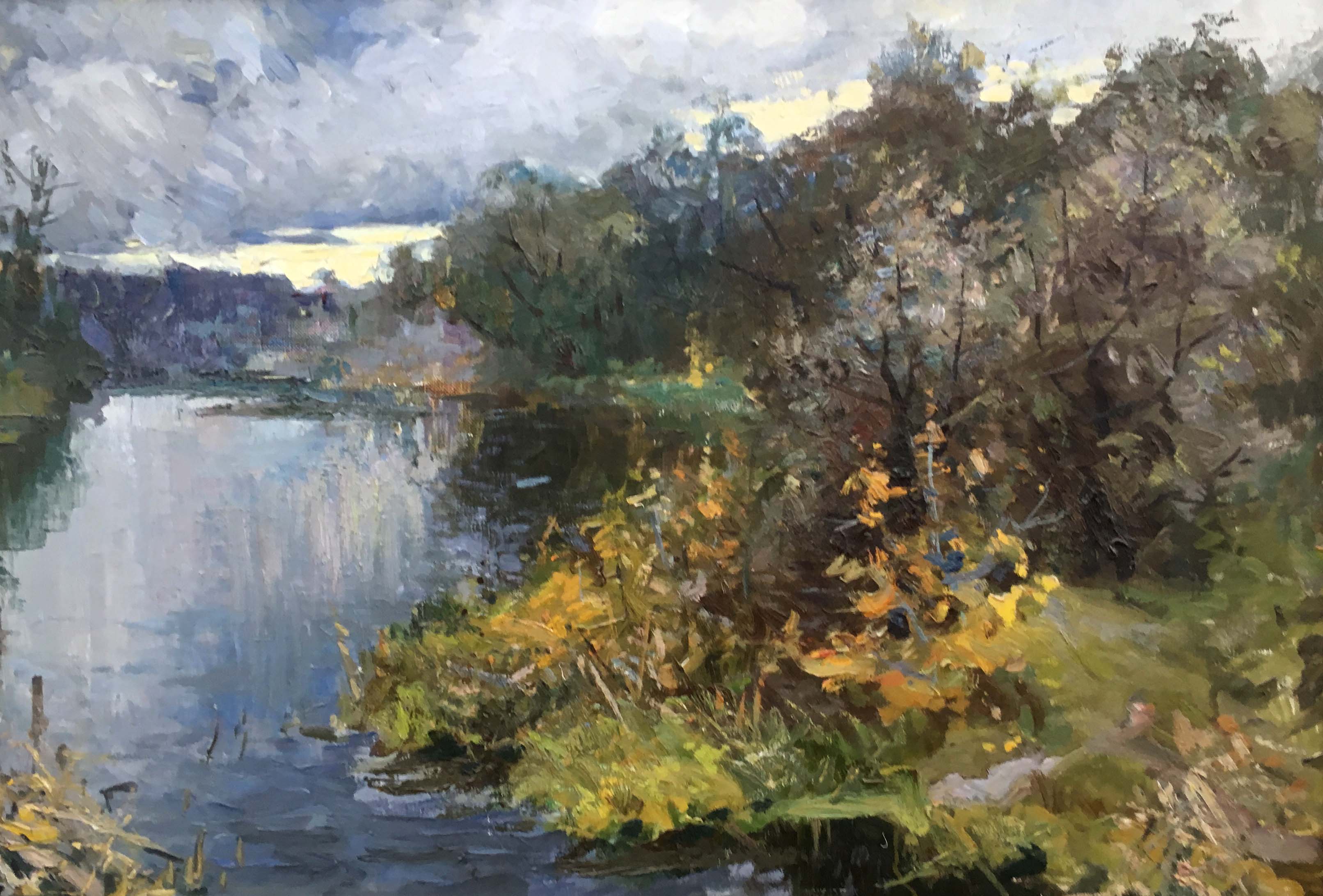 River huge oil painting