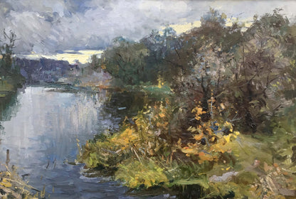River huge oil painting