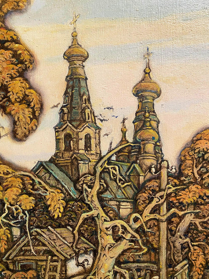 Oil painting Autumn, province Litvinov Oleg Arkad'yevich