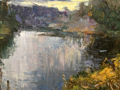 River huge oil painting