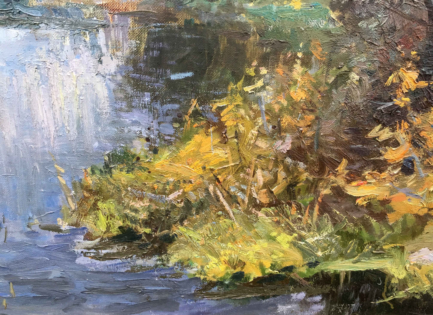 River huge oil painting