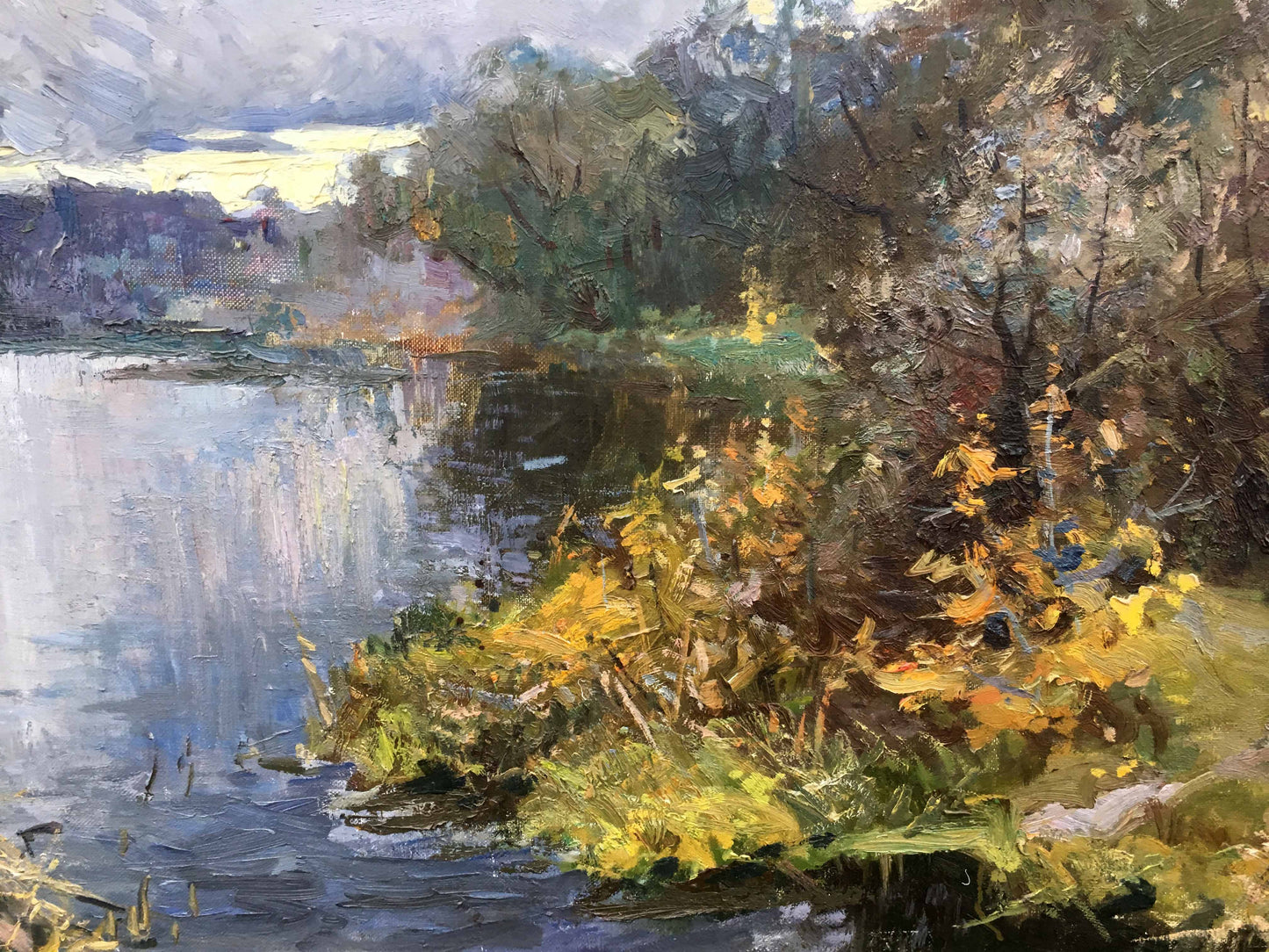 River huge oil painting