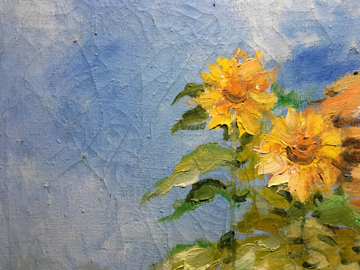 Sunflower landscape oil painting