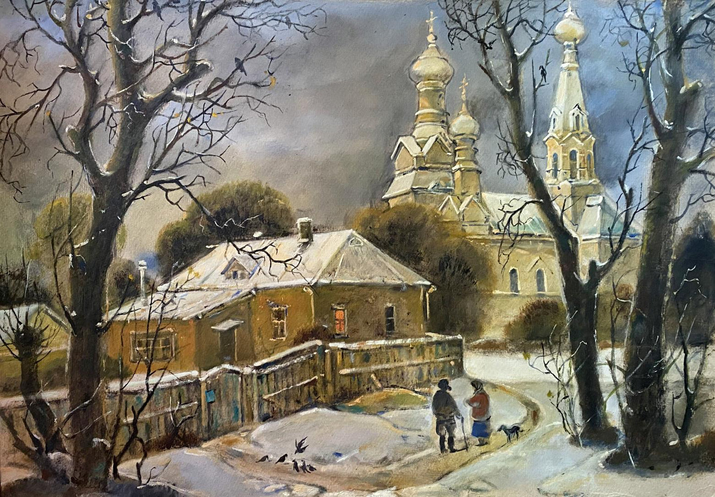 Oil painting In winter 2013 Litvinov Oleg Arkad'yevich