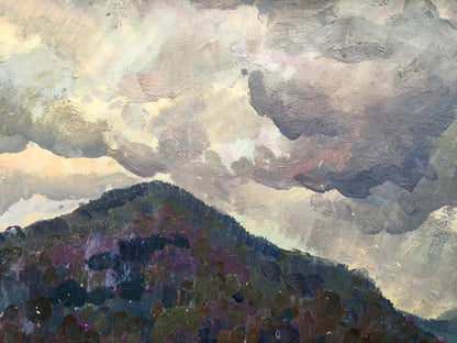 Rain in the mountains oil painting