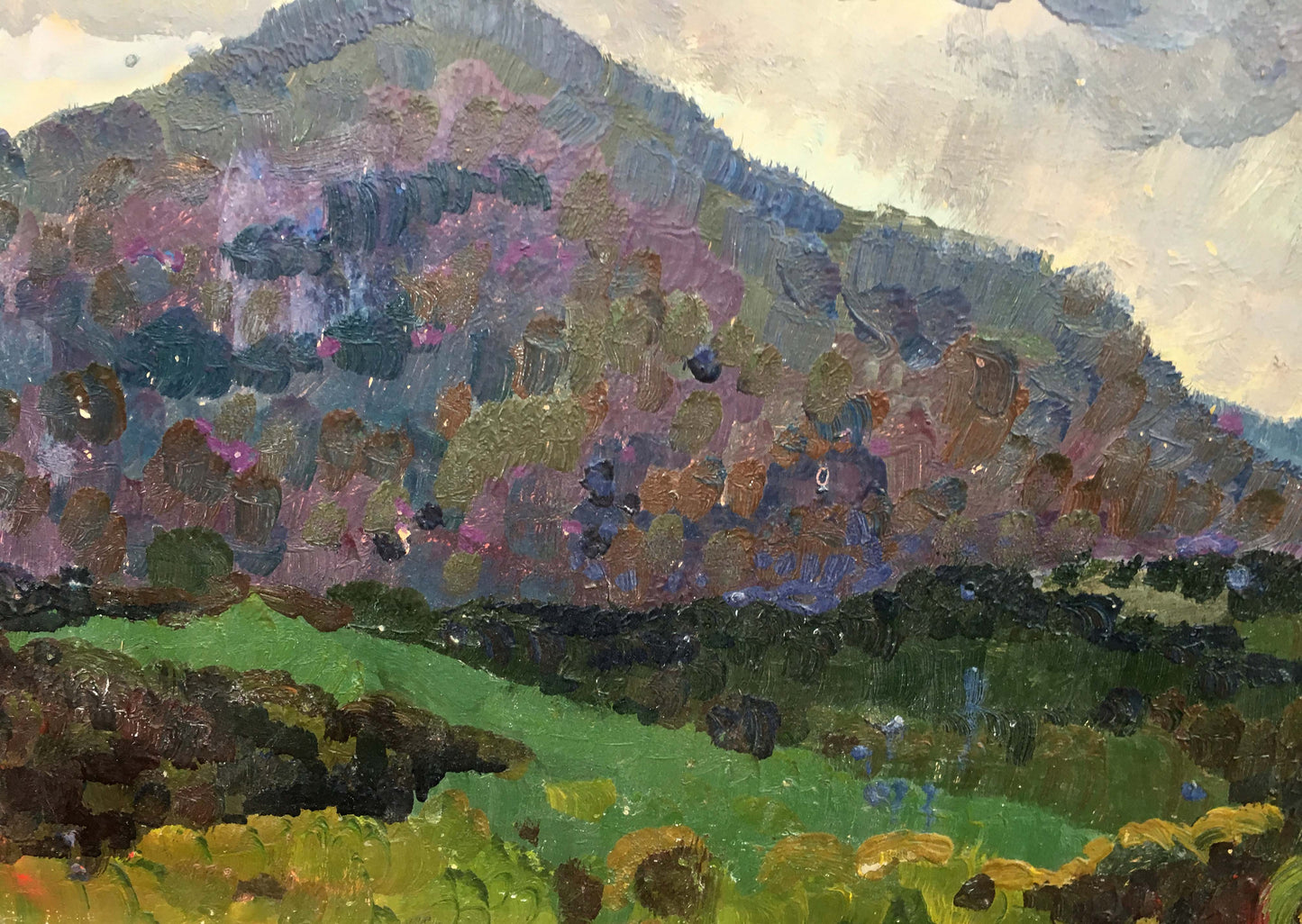 Rain in the mountains oil painting