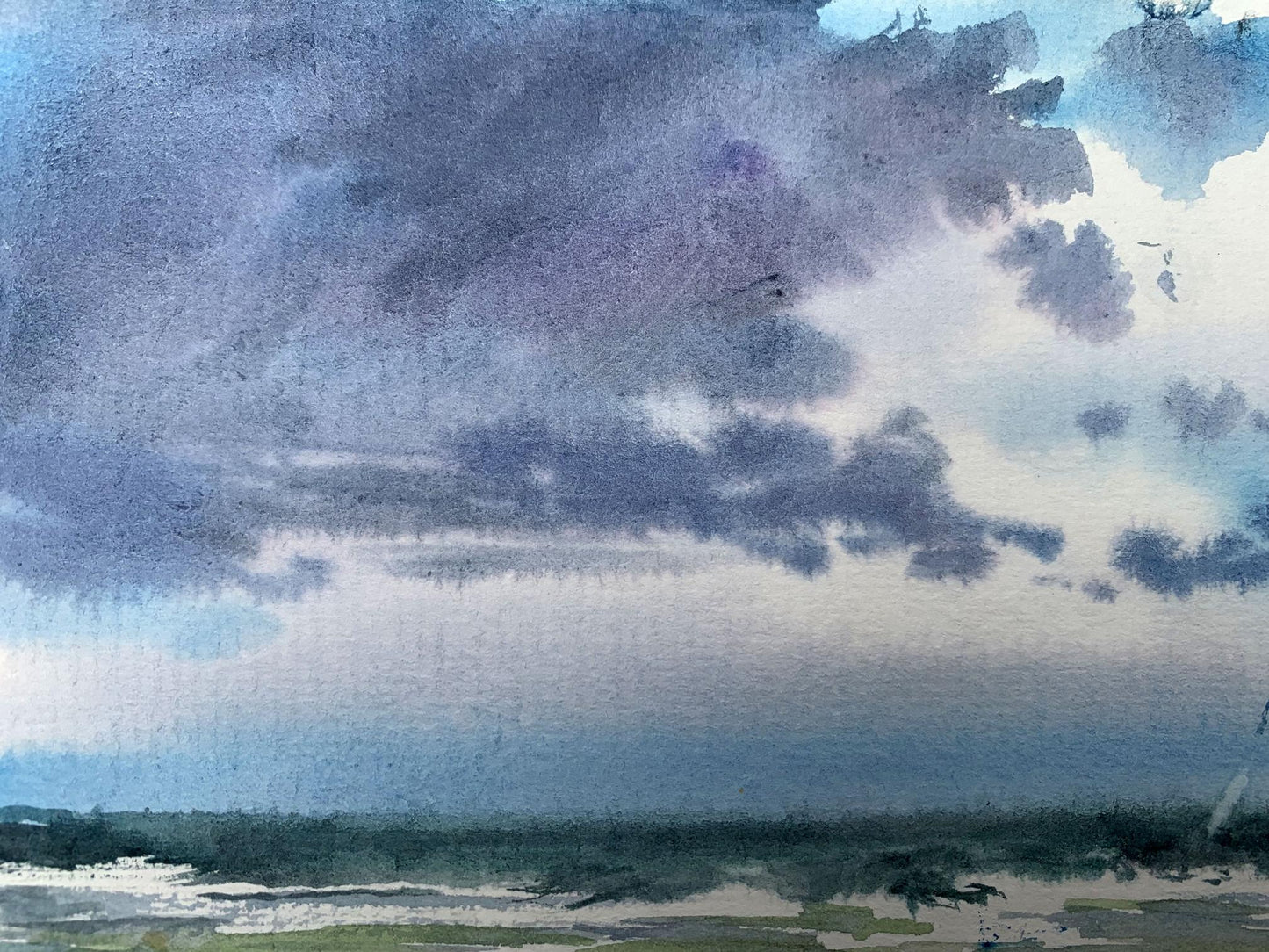 Watercolor painting Clouds Viktor Mikhailichenko