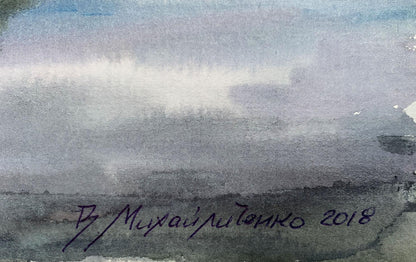 Watercolor painting Before the storm Viktor Mikhailichenko
