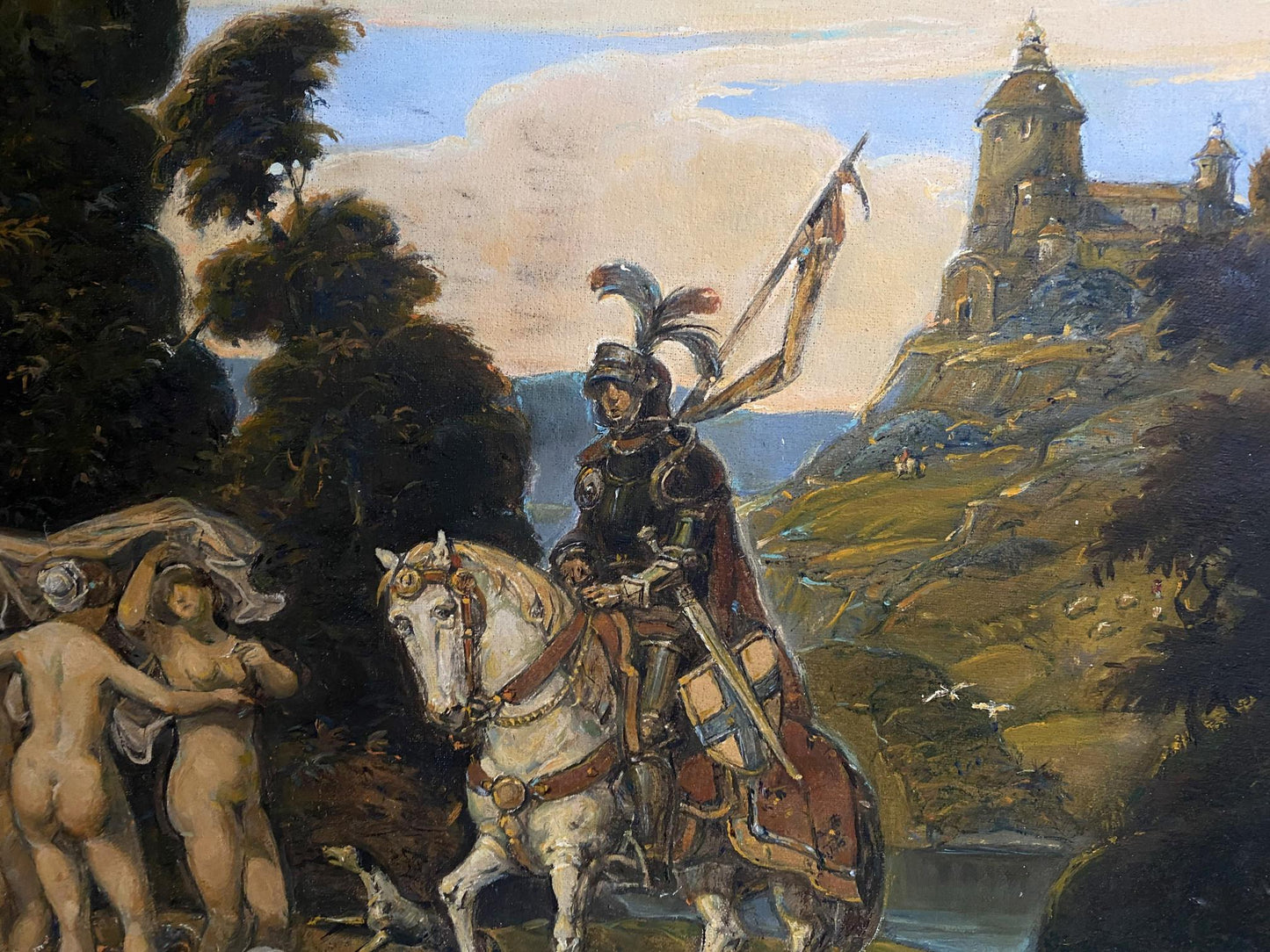 Oleg Arkad'yevich Litvinov's oil painting depicts the journey of a knight