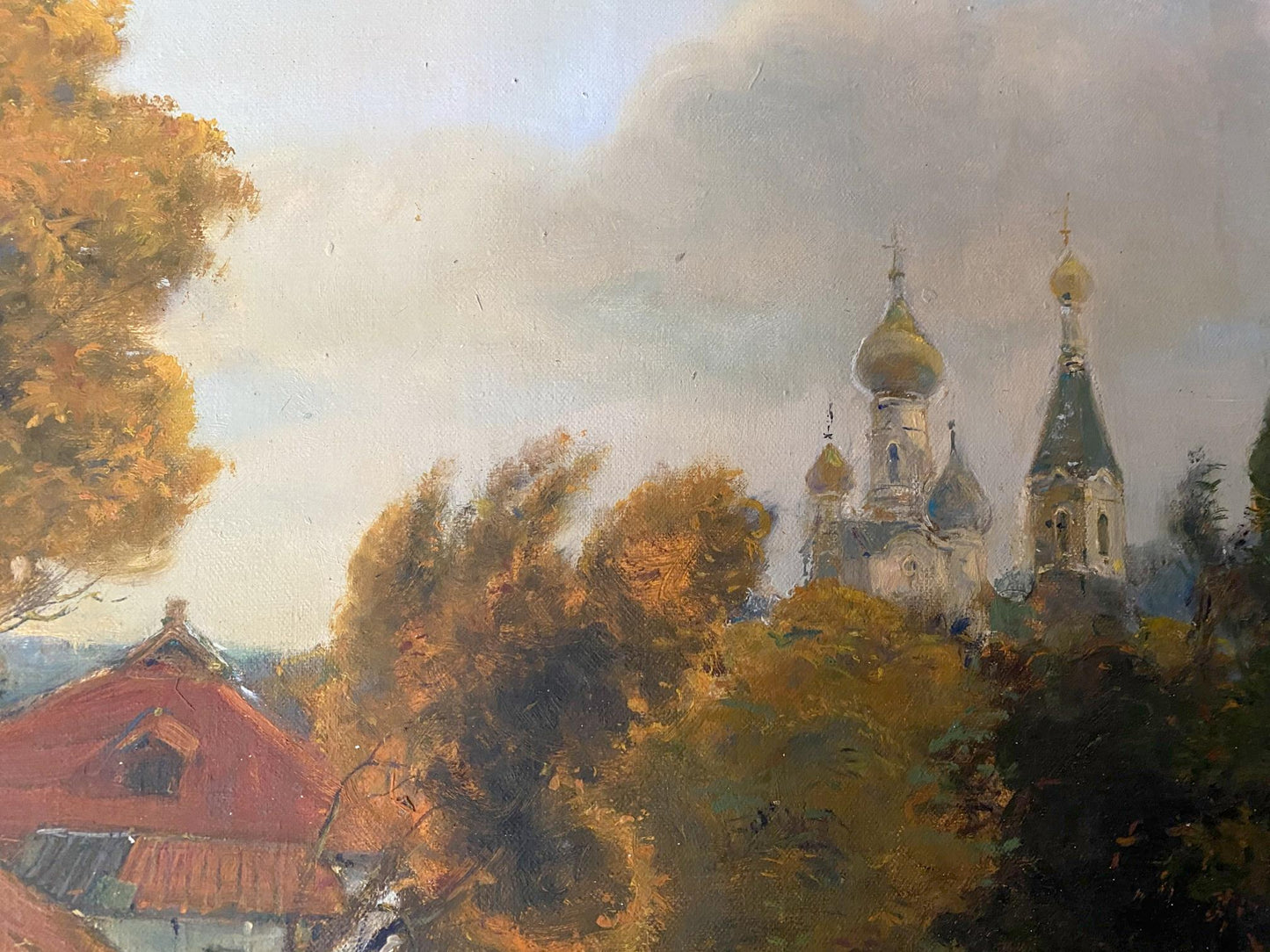 Oil painting Evening call Litvinov Oleg Arkad'yevich