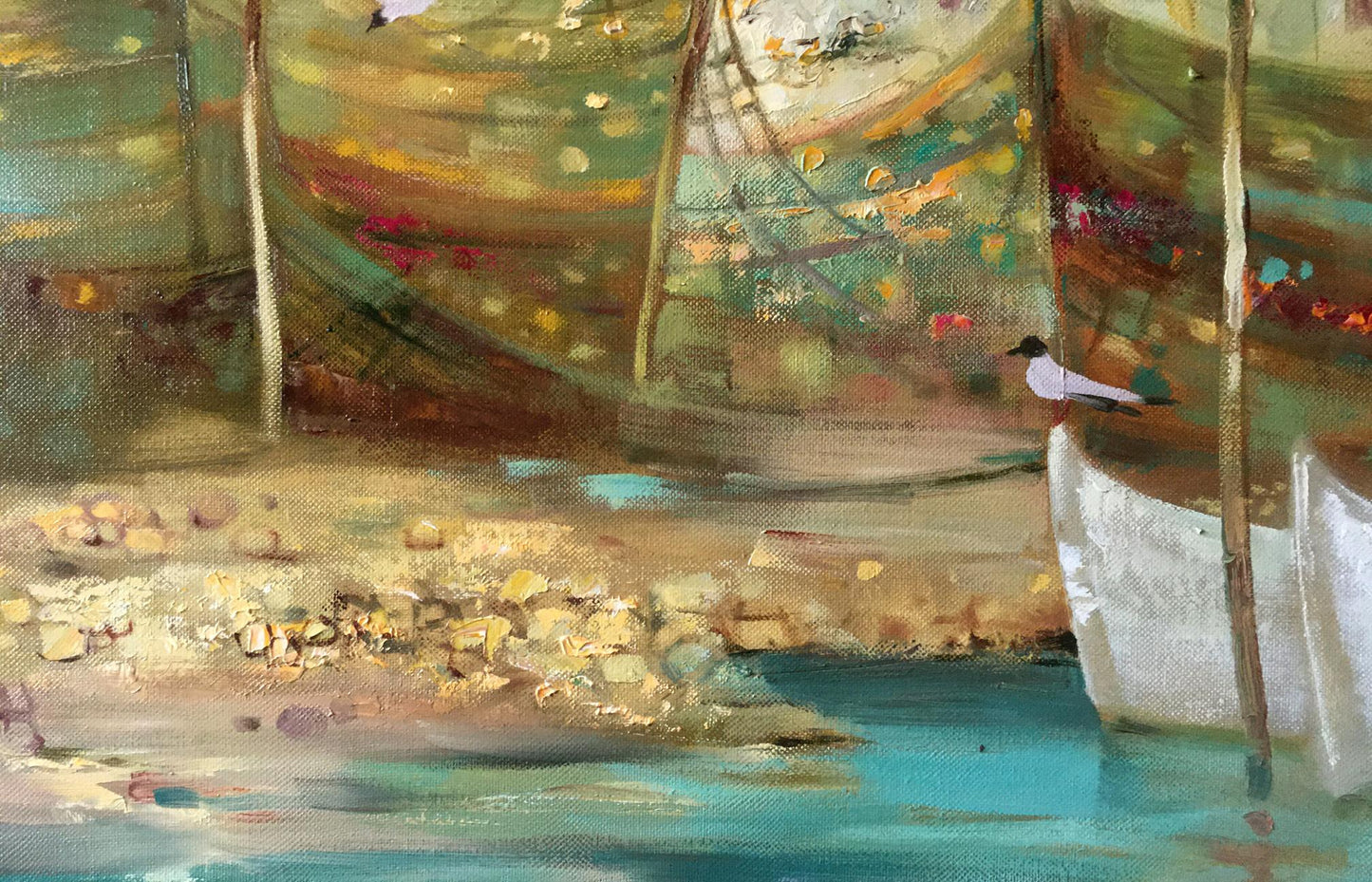 Oil painting Fishing nets Anatoly Borisovich Tarabanov