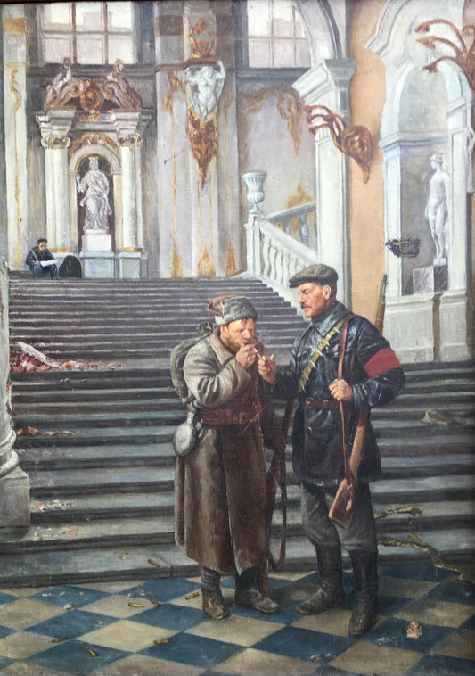 Social Realism Oil painting In with Smolny