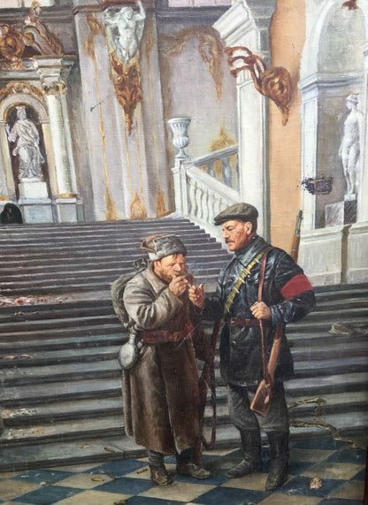 Social Realism Oil painting In with Smolny