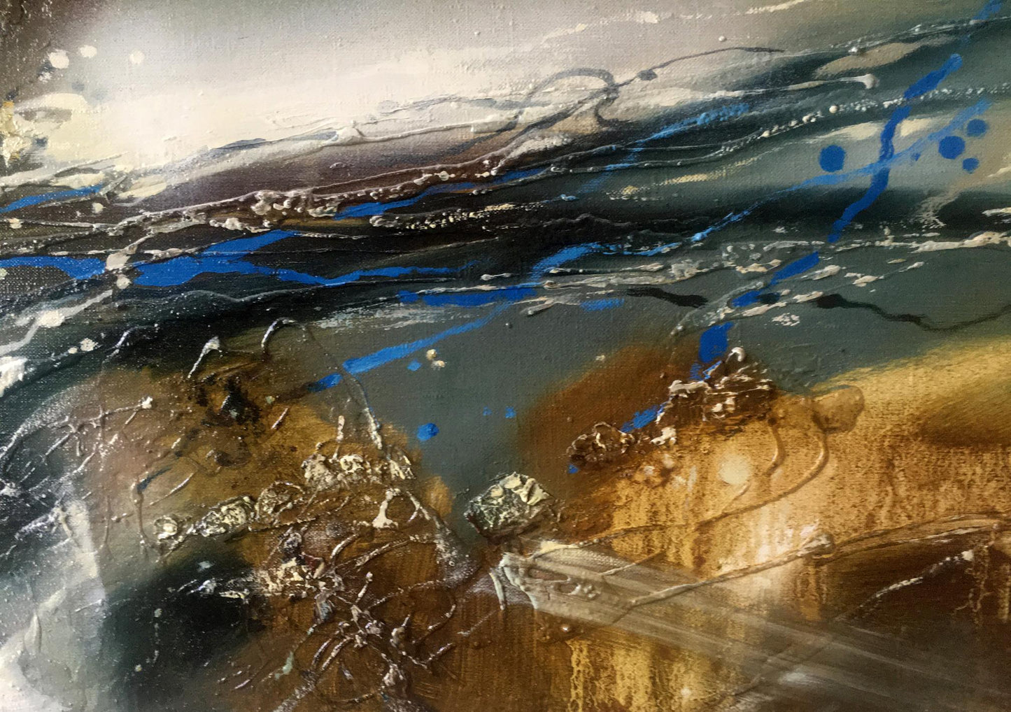 Abstract oil painting Waterfall Anatoly Borisovich Tarabanov