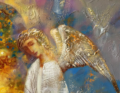 Abstract oil painting Two angels Anatoly Borisovich Tarabanov