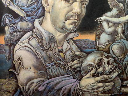 Oil painting Self-portrait in mythological style Oleg Litvinov