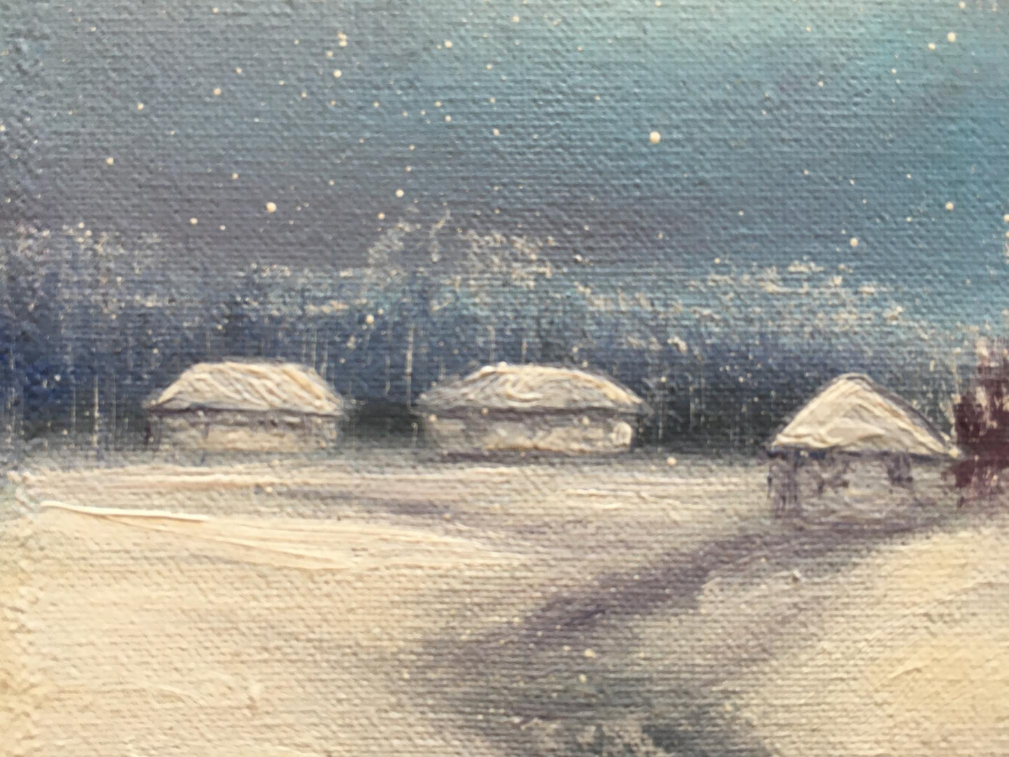 Oil painting Snowfall Andrew Bagno