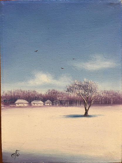 Oil painting Covered in snow Andrew Bagno