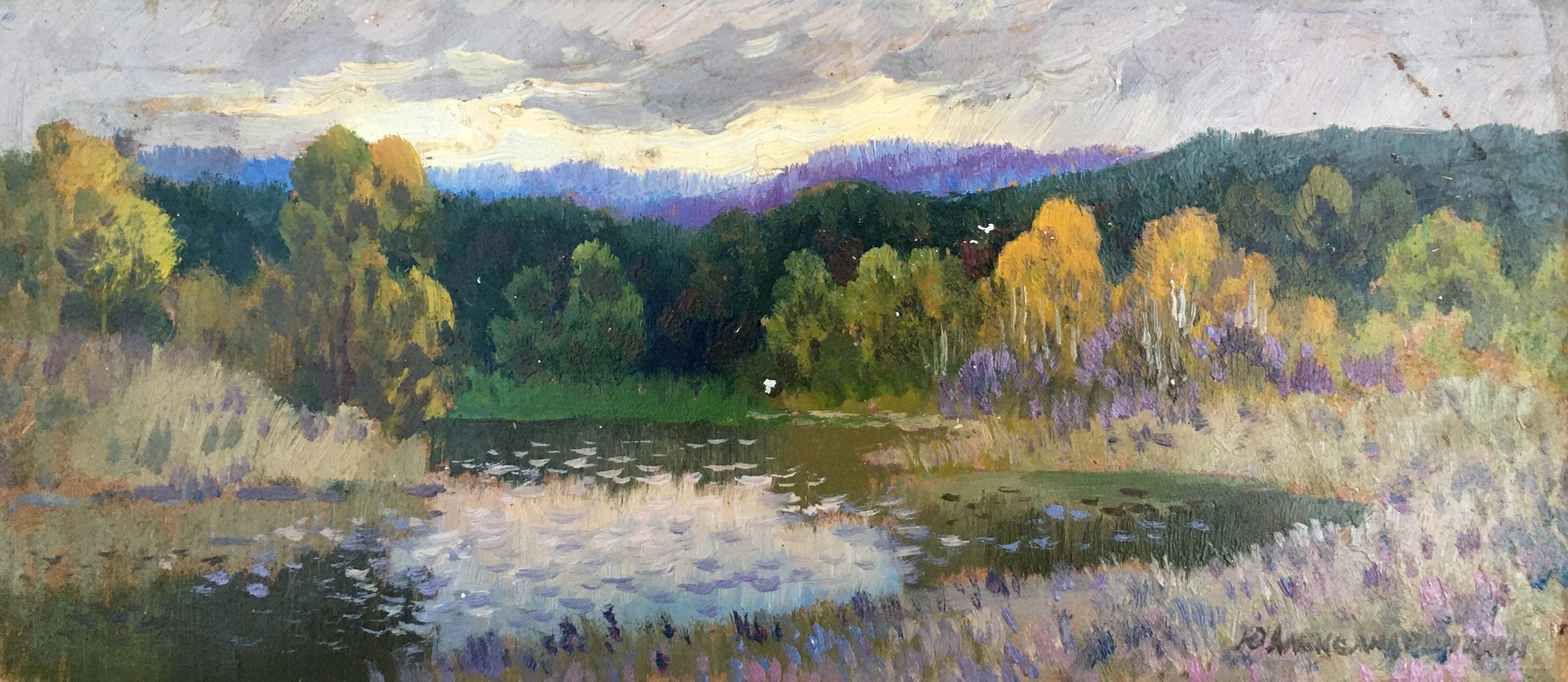 Oil painting Landscape Alexandrochkin Yuri Mikhailovich