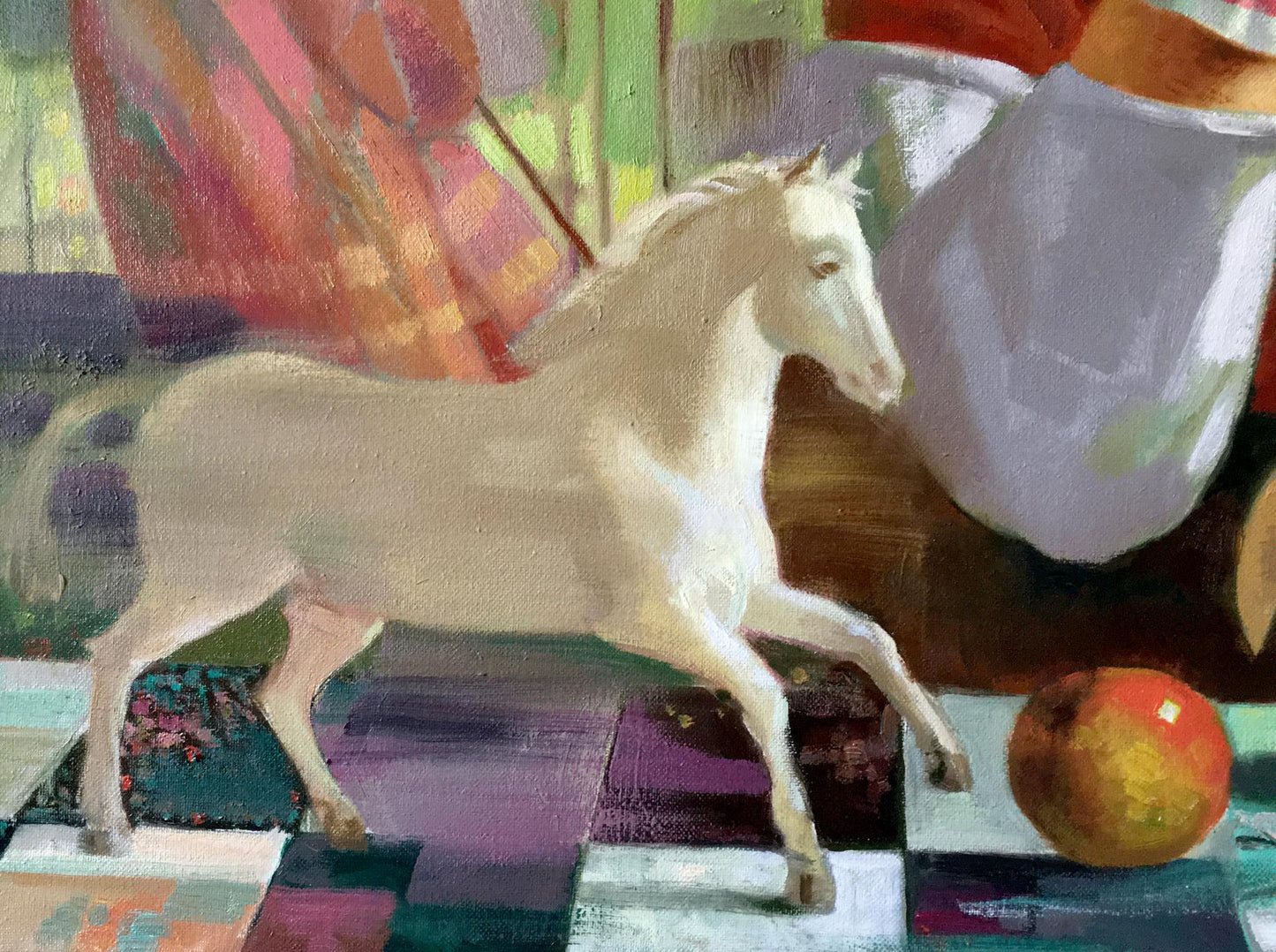 oil painting horses