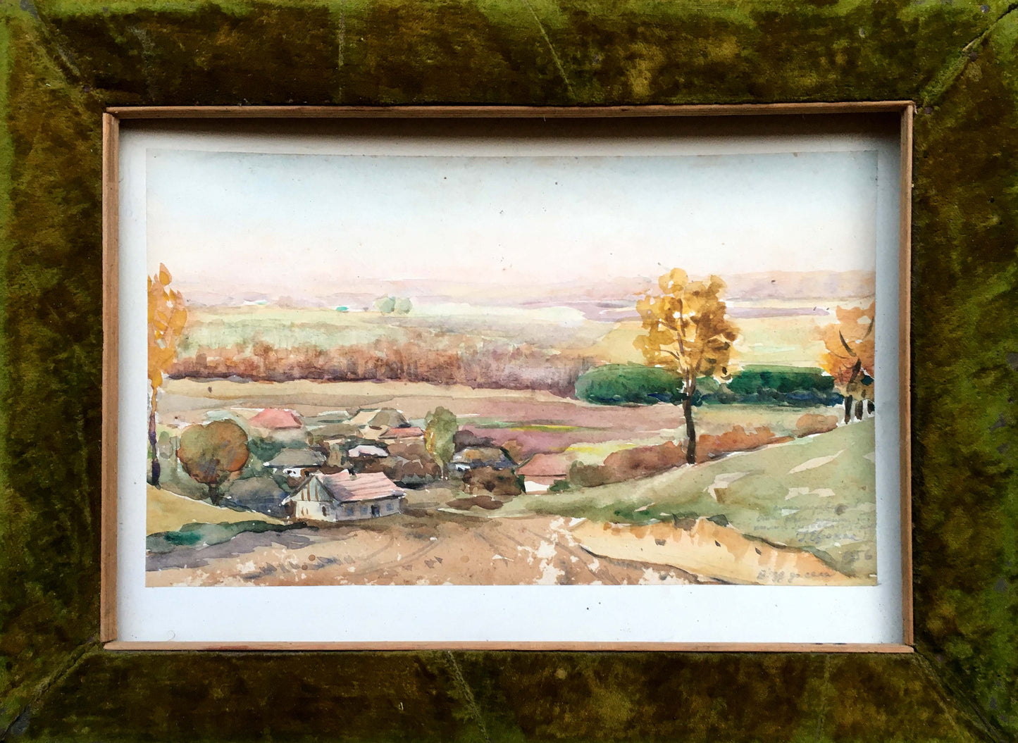 Watercolor painting Road to the village Tsyupka Ivan Kirillovich