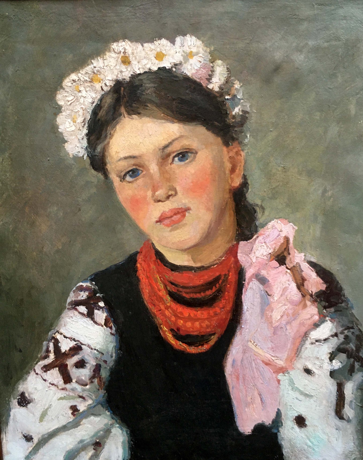 Oil painting Portrait of Ukrainka Unknown artist