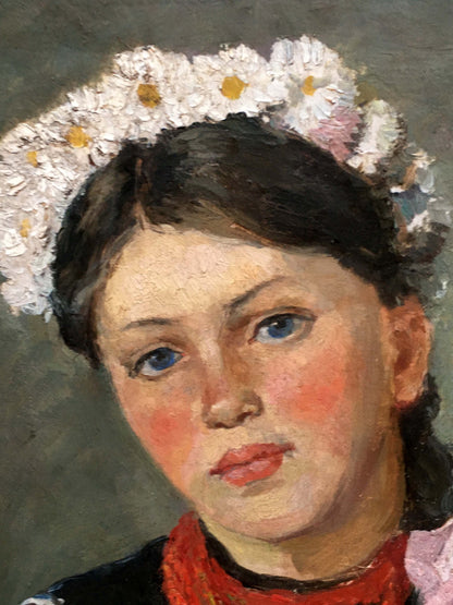 Oil painting Portrait of Ukrainka Unknown artist