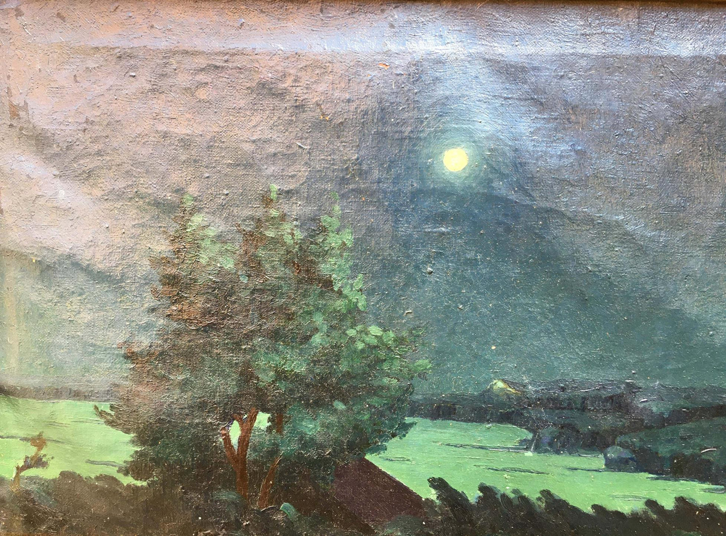 Oil painting Night landscape Semenyuta Vasily Ivanovich