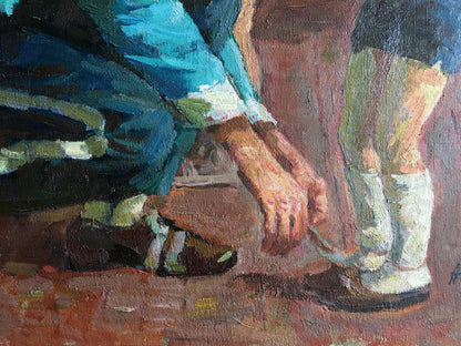 Oil painting Physical education teacher Yanev Anatoly Nikitovich