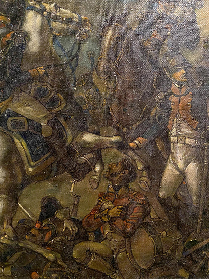 An oil painting by Oleg Litvinov depicts Napoleon and his military forces