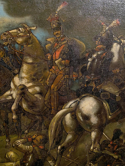 Oleg Litvinov captures Napoleon and his army in this oil painting