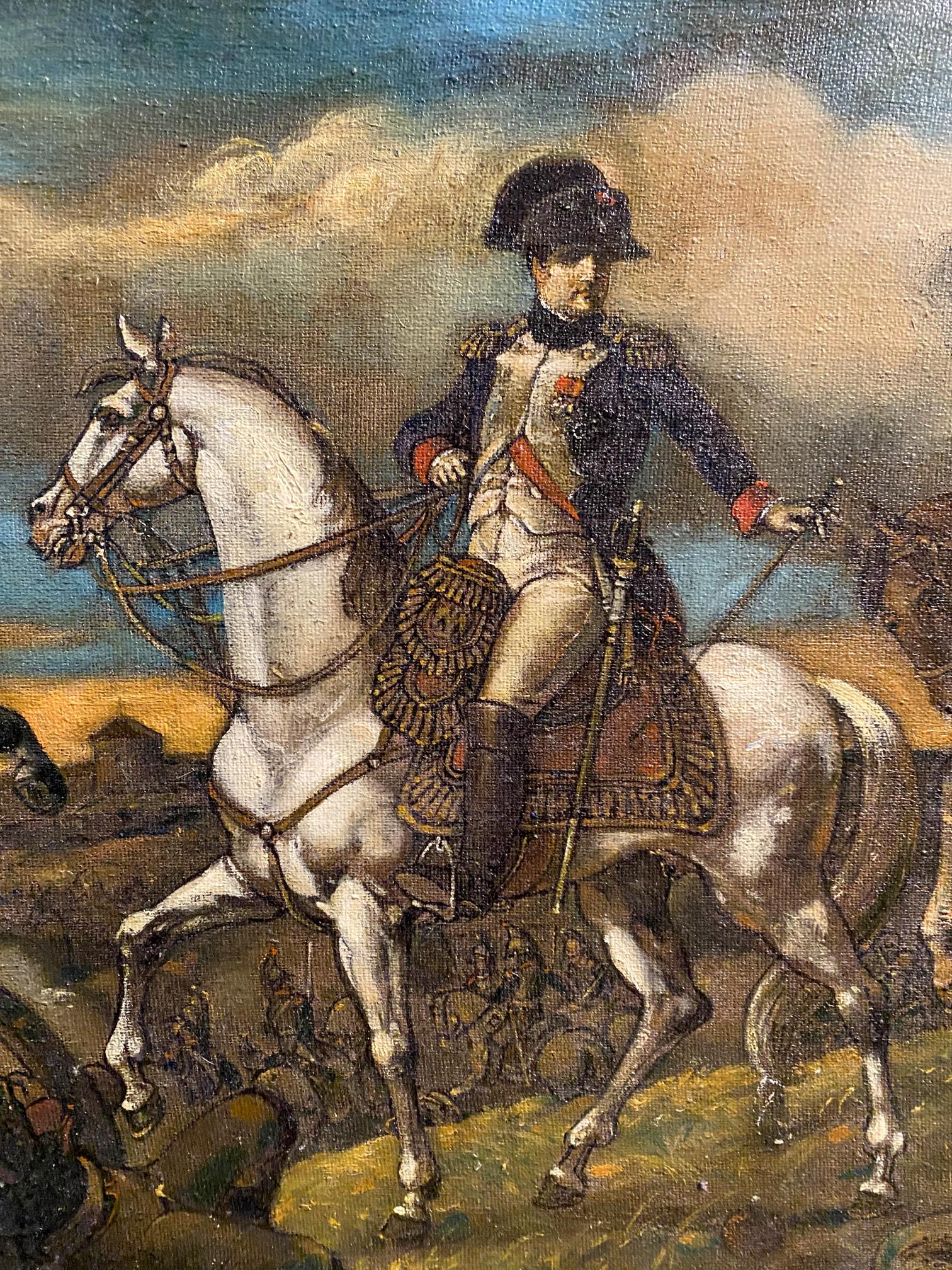 Oleg Litvinov's oil painting showcases Napoleon's leadership amidst his army