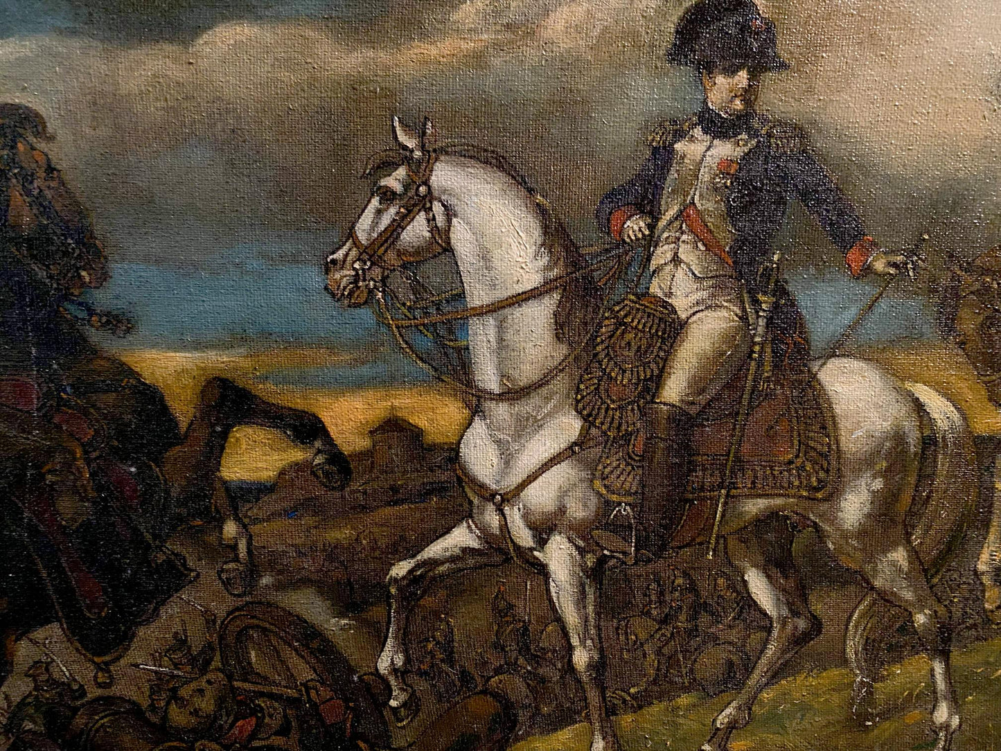 Oleg Litvinov's oil painting offers a glimpse into the era of Napoleon and his army