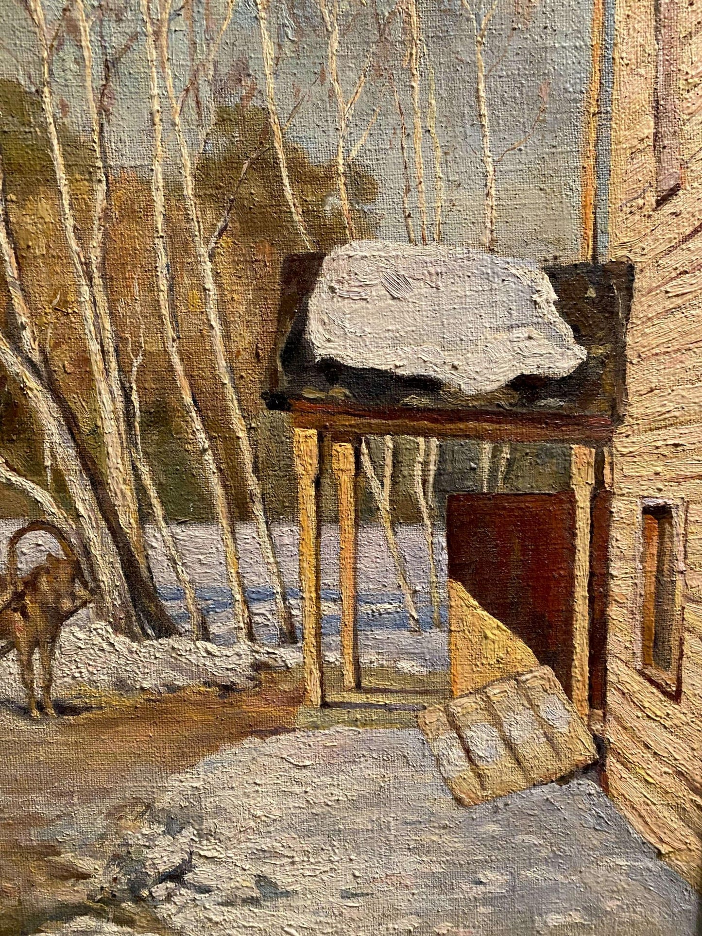 Oil painting Winter march Litvinov Arkady Petrovich