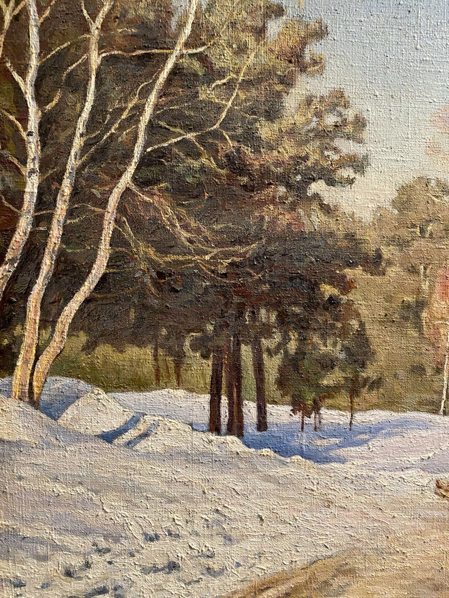 Oil painting Winter march Litvinov Arkady Petrovich