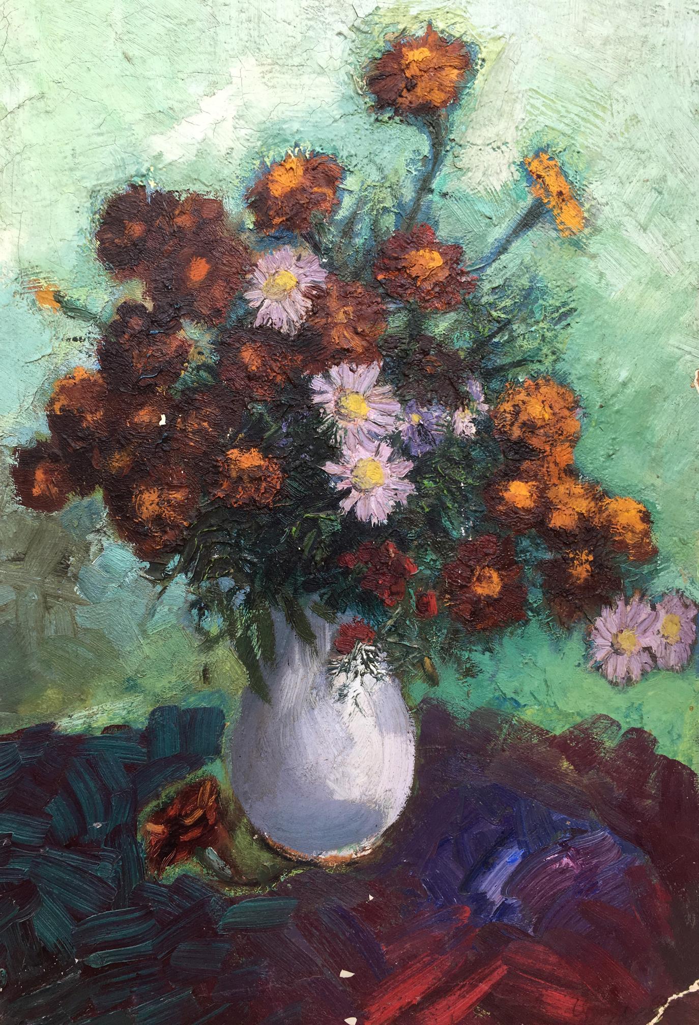 Oil painting Bouquet of flowers from the field Ivan Tsyupka