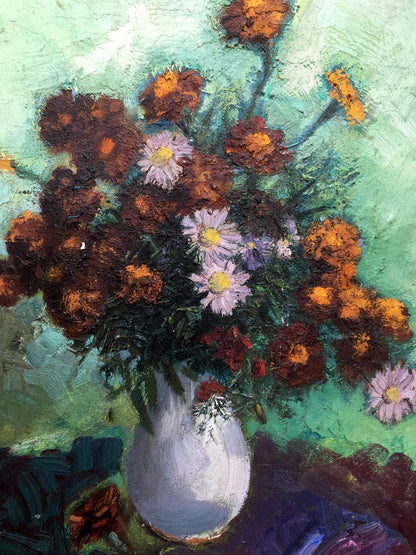 Oil painting Bouquet of flowers from the field Ivan Tsyupka