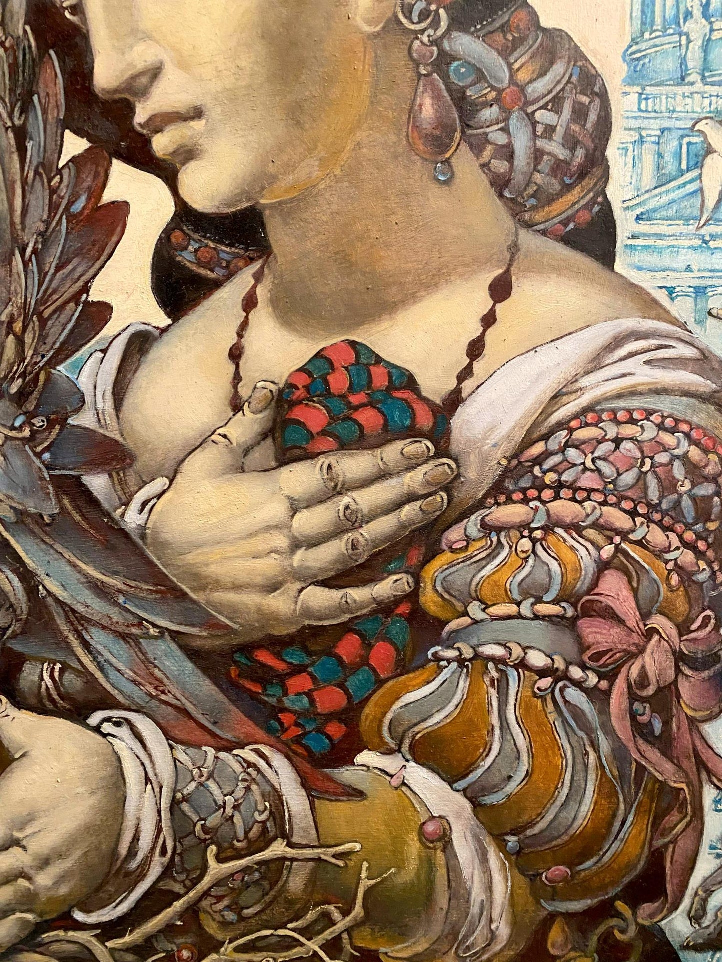 Oil painting Temptation of two couples in Rome Oleg Litvinov