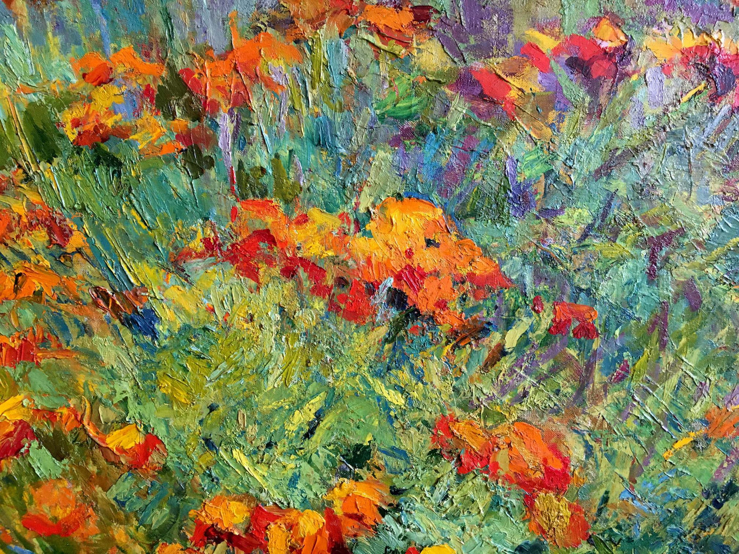 Oil painting Flowers grow Sokolova Zinaida Ivanovna