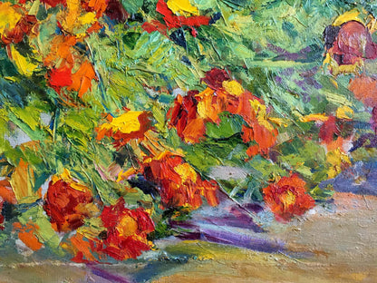 Oil painting Flowers grow Sokolova Zinaida Ivanovna