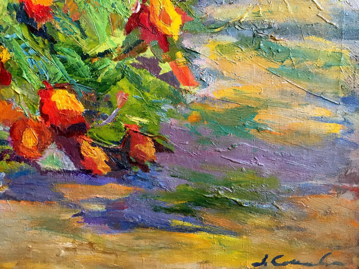 Oil painting Flowers grow Sokolova Zinaida Ivanovna