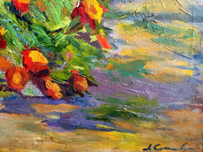 Oil painting Flowers grow Sokolova Zinaida Ivanovna