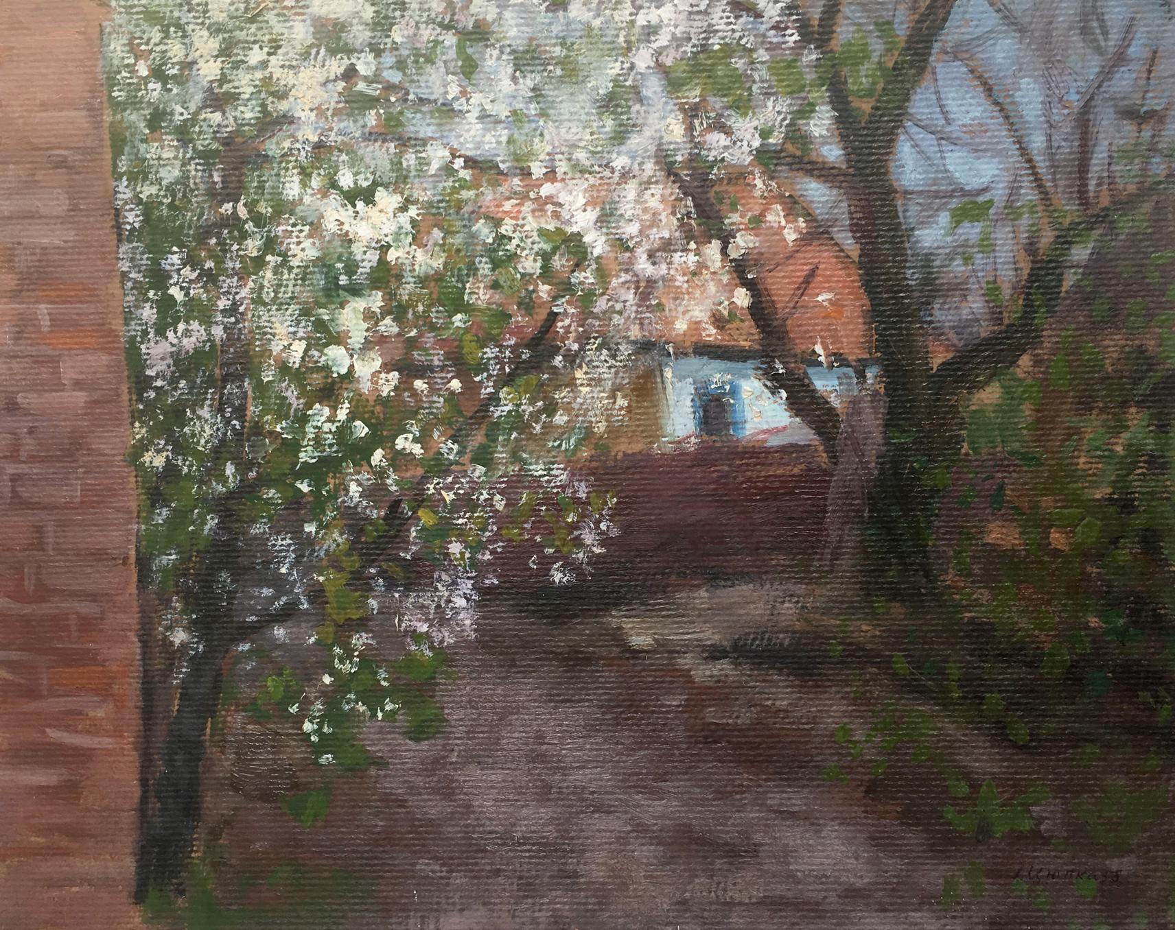 Oil painting View from your yard Ivan Kirillovich Tsyupka